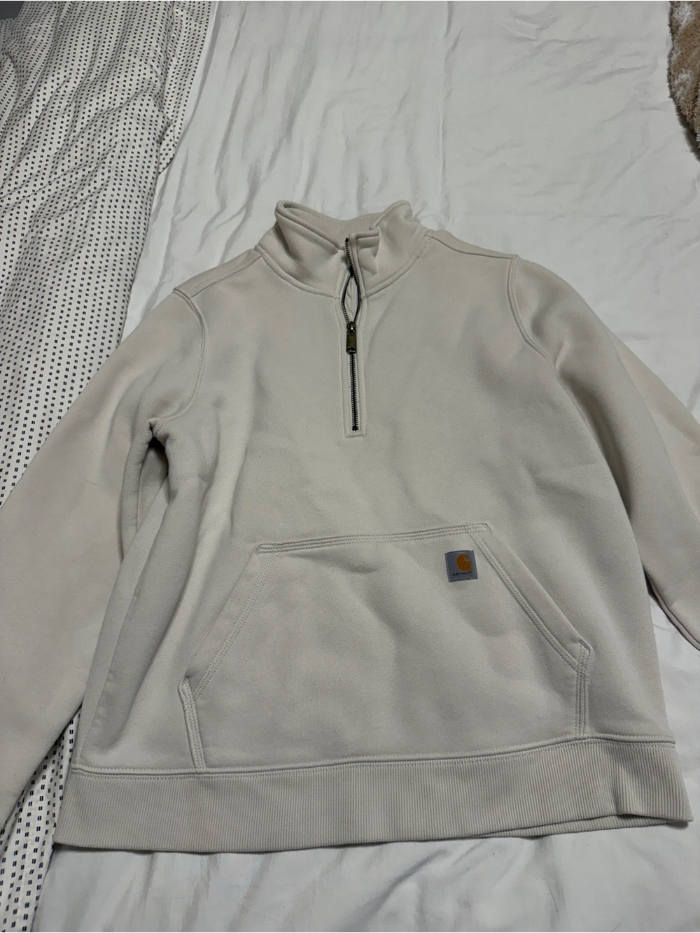 Carhartt Women’s Cream Quarter-Zip Fleece Pullover